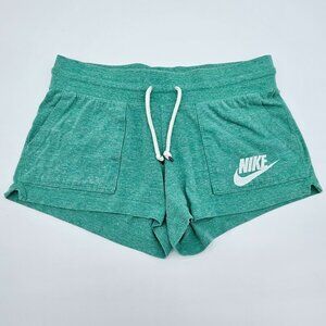 Nike Shorts Women's Small, Green, Lightweight Lounge, Cotton Blend